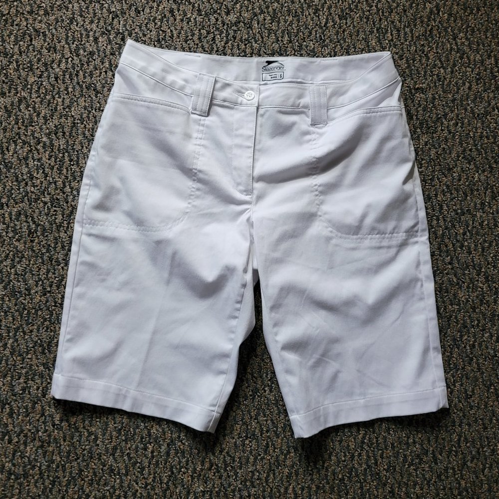 NWOT White Women's Slazenger Golf Shorts Size 6